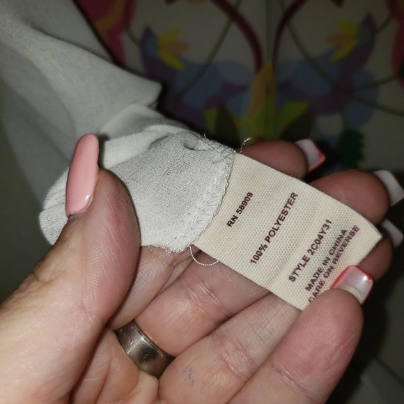 Anthropologie Chelsea & Violet White W Floral Top - Picture 4 of 5